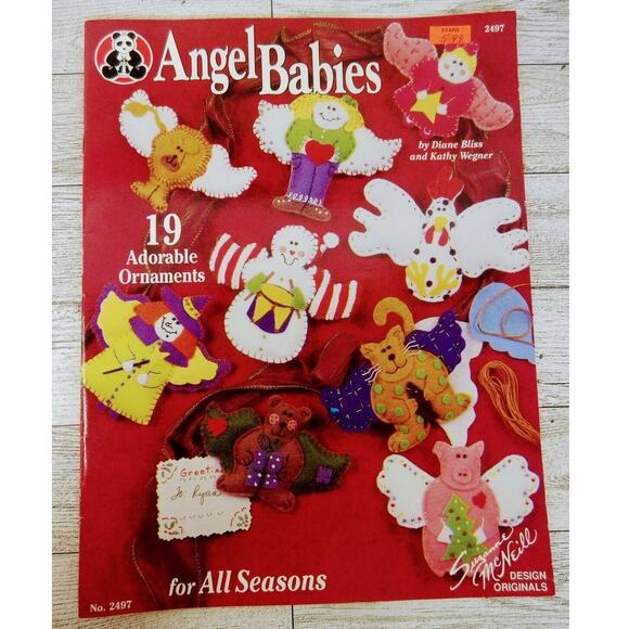 Angel Babies 19 Adorable‎ Ornaments All Seasons Suzanne McNeill Design 1995 Vtg - Picture 1 of 6